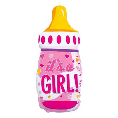 Folieballong It's a Girl Nappflaska