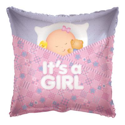 Folieballong It's a Girl Rosa