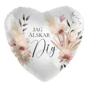 Folieballong Jag Älskar Dig Blommor