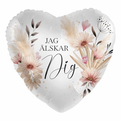 Folieballong Jag Älskar Dig Blommor