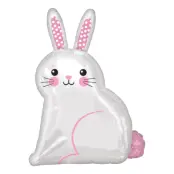 Folieballong Kanin Rosa