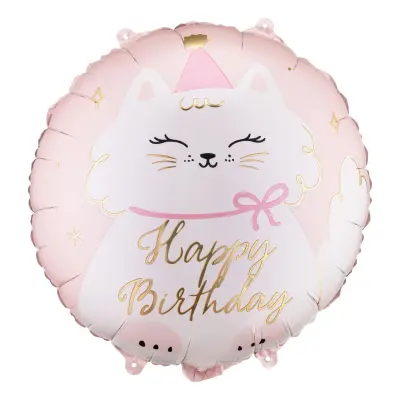 Folieballong Katt Happy Birthday