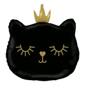 Folieballong Katt Prinsessa Svart