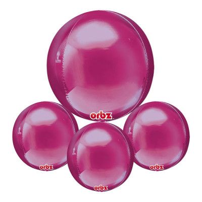 Folieballong Orbz Mörkrosa