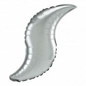 Folieballong Kurvad Satin Silver - 48 cm