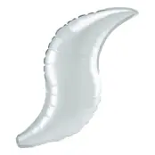 Folieballong Kurvad Satin Vit - 48 cm