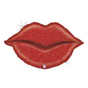 Folieballong Läppar Holografisk Glitter - 100 cm