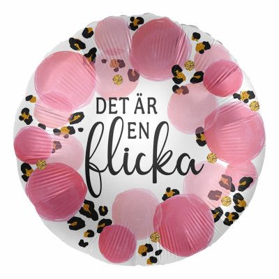 Folieballong Leopard Det är en Flicka