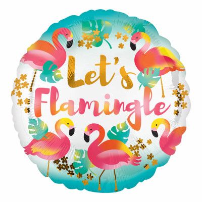 Folieballong Lets Flamingle
