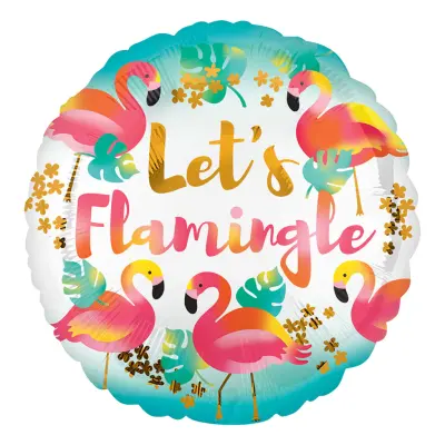 Folieballong Lets Flamingle