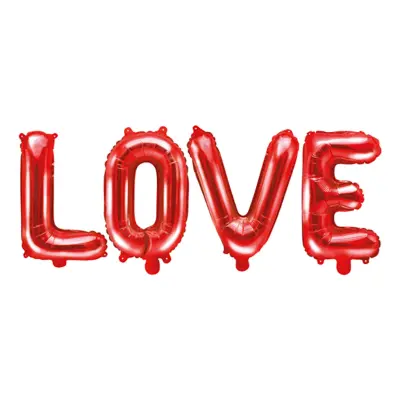 Folieballong Love Röd
