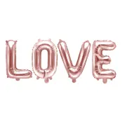 Folieballong Love Roséguld