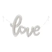 Folieballong Love Silver