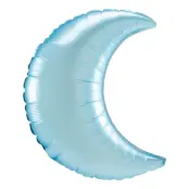 Folieballong Måne Satin Blå Pastell Shape - Liten