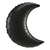 Folieballong Måne Satin Svart Shape - Mellan