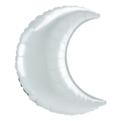 Folieballong Måne Satin Vit Pastell Shape - Liten