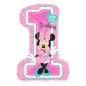 Folieballong Mimmi Pigg 1st Birthday Shape