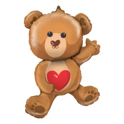 Folieballong Mini Nalle Hjärta