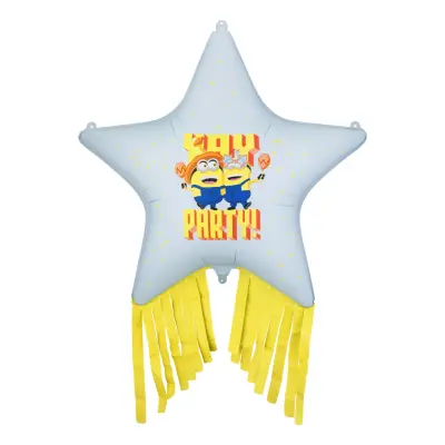 Folieballong Minions Stjärna med Tassles