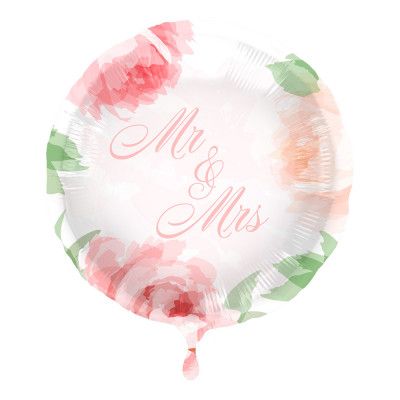 Folieballong Mr & Mrs Rosor