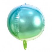 Folieballong Ombre Blå/Grön