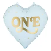 Folieballong One Ljusblå