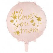 Folieballong "love you mom" 45cm