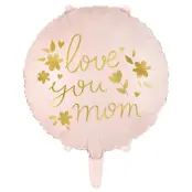 Folieballong"love you mom"45cm