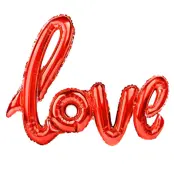 Folieballong"love"Röd
