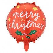 Folieballong "Merry Christmas" Rund 45cm