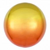 Folieballong Orbz Ombré Gul & Orange