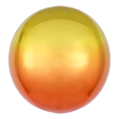 Folieballong Orbz Ombré Gul&Orange