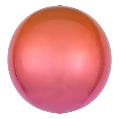 Folieballong Orbz Ombré Röd&Orange