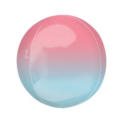 Folieballong Orbz Röd/Blå