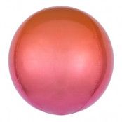 Folieballong Orbz Röd/Orange