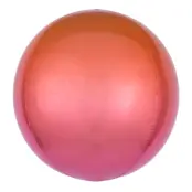 Folieballong Orbz Röd/Orange