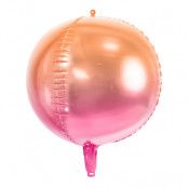 Folieballong Orbz Rosa/Orange - 1-pack