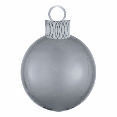 Folieballong Orbz XL Silver Julgranskula