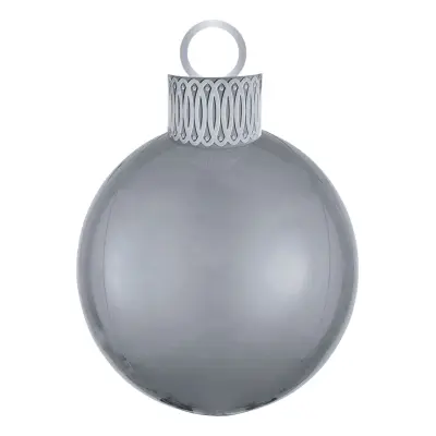 Folieballong Orbz XL Silver Julgranskula