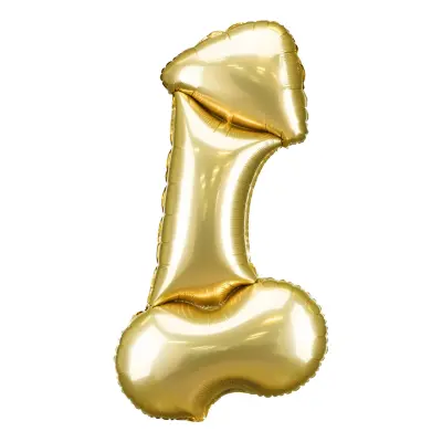 Folieballong Penis Guld