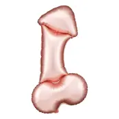 Folieballong Penis Roséguld