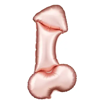 Folieballong Penis Roséguld