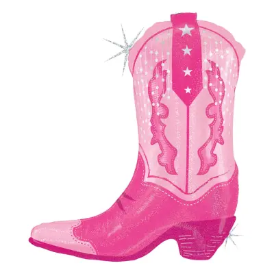 Folieballong Pink Cowgirl Boot