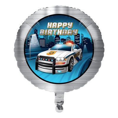 Folieballong Polis Happy Birthday - 1-pack