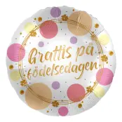 Folieballong Prickar Grattis på Födelsedagen