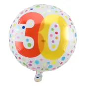 Folieballong Prickig 30 År