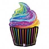 Folieballong Rainbow Cupcake