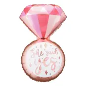 Folieballong Ring She Said Yes