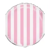 Folieballong Rosa Randig