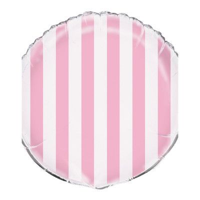 Folieballong Rosa Randig